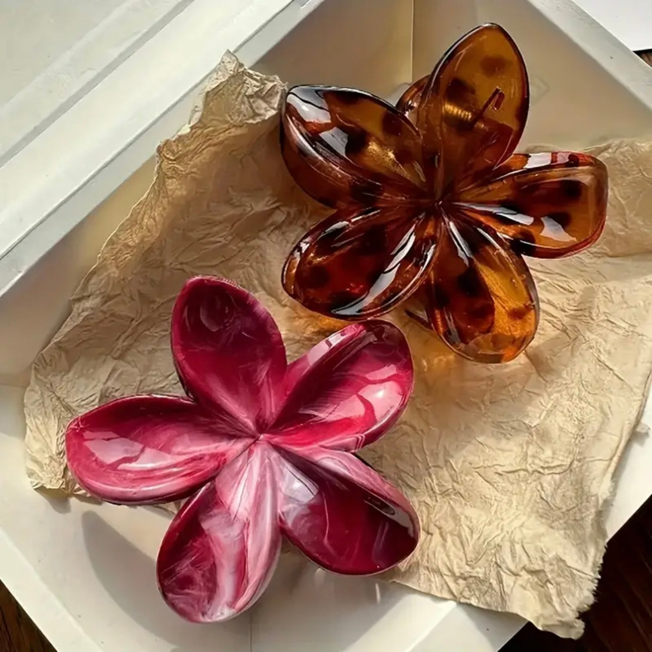 Flower Claw Hair Clip: Pack of 2