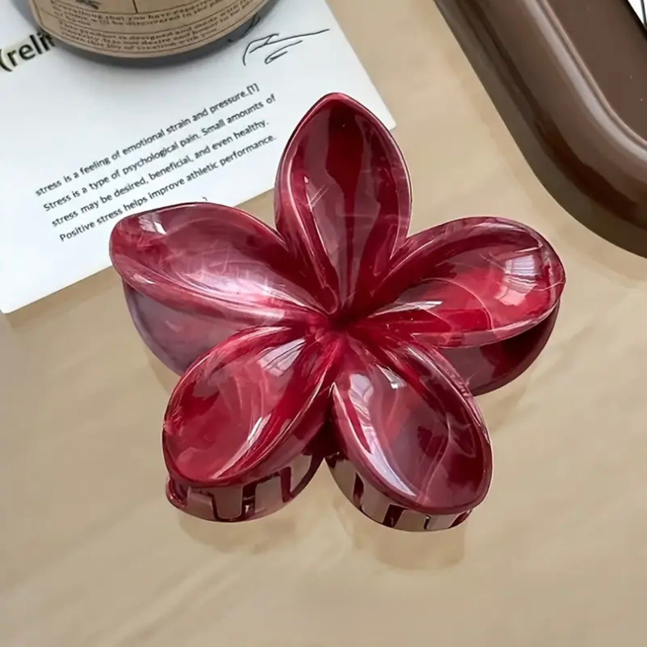 Flower Claw Hair Clip: Pack of 2